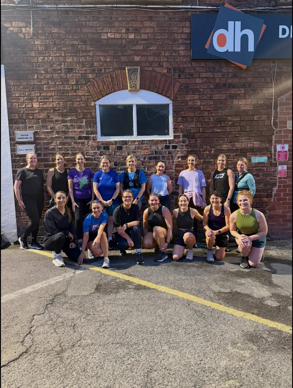 Lews Fitness members outside the gym after run club